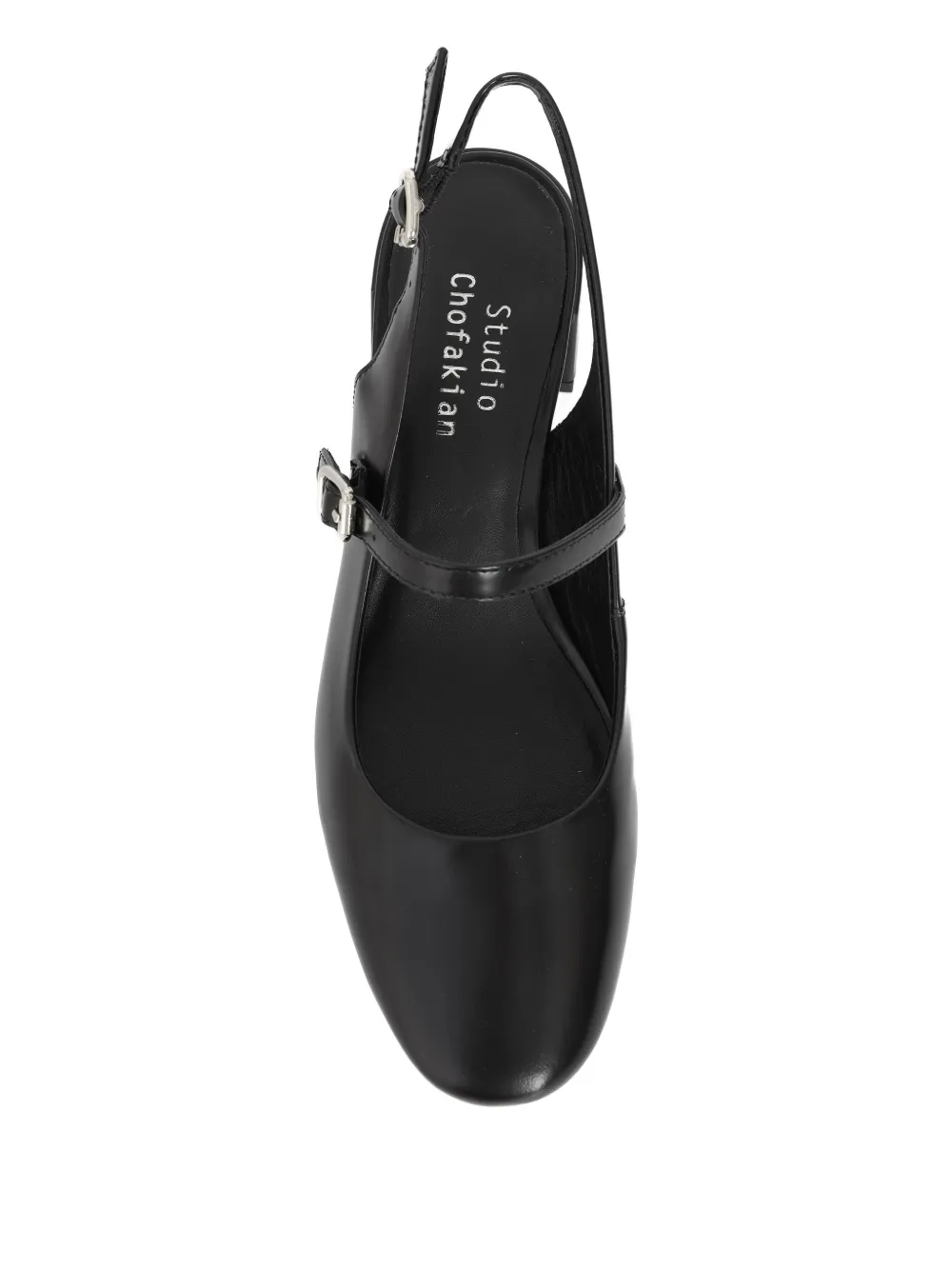 Studio Chofakian 35 mm slingback pumps met gesp Zwart