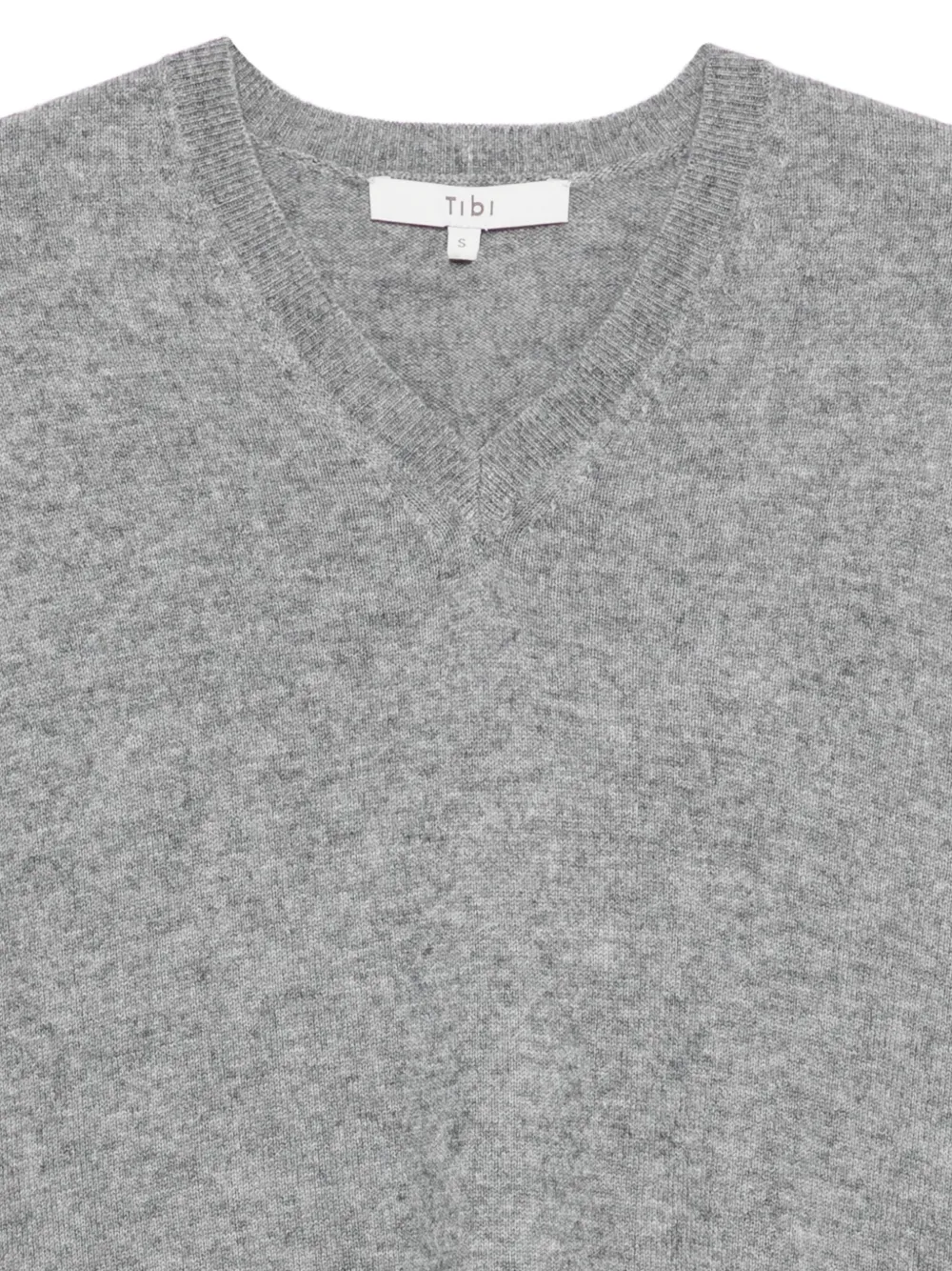  Tibi V-neck Split-cuff Sweater - Grey 