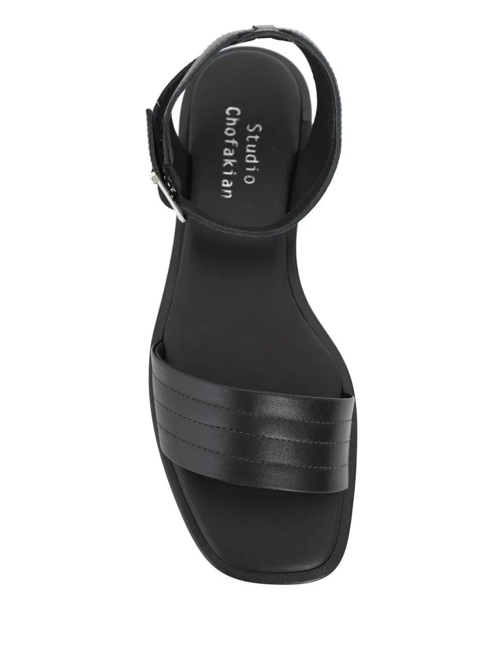 Studio Chofakian Rasteira Studio 177 レザーサンダル In Black