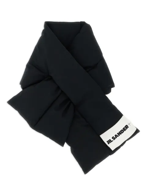 Jil Sander bufanda acolchada con parche del logo
