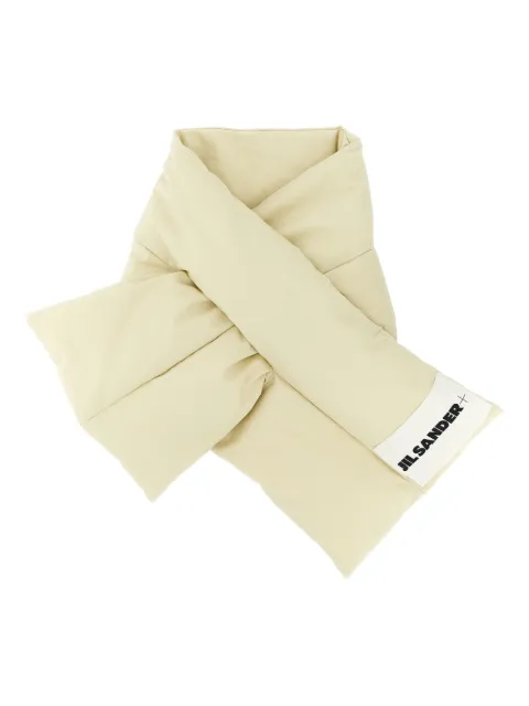 Jil Sander padded logo-patch scarf