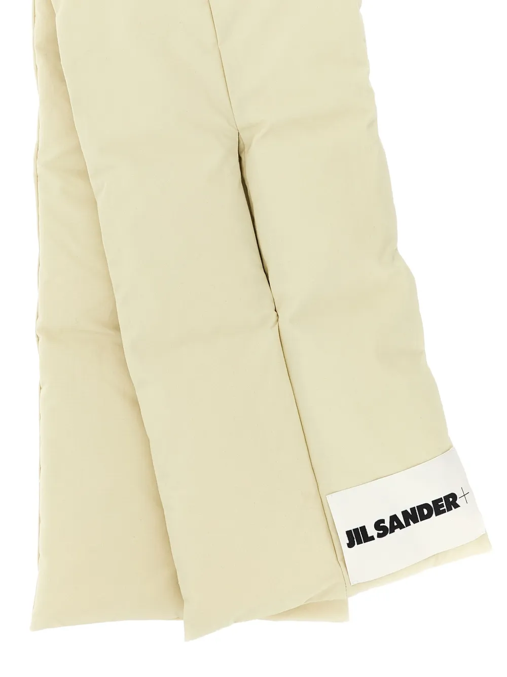 Jil Sander padded logo-patch scarf Beige