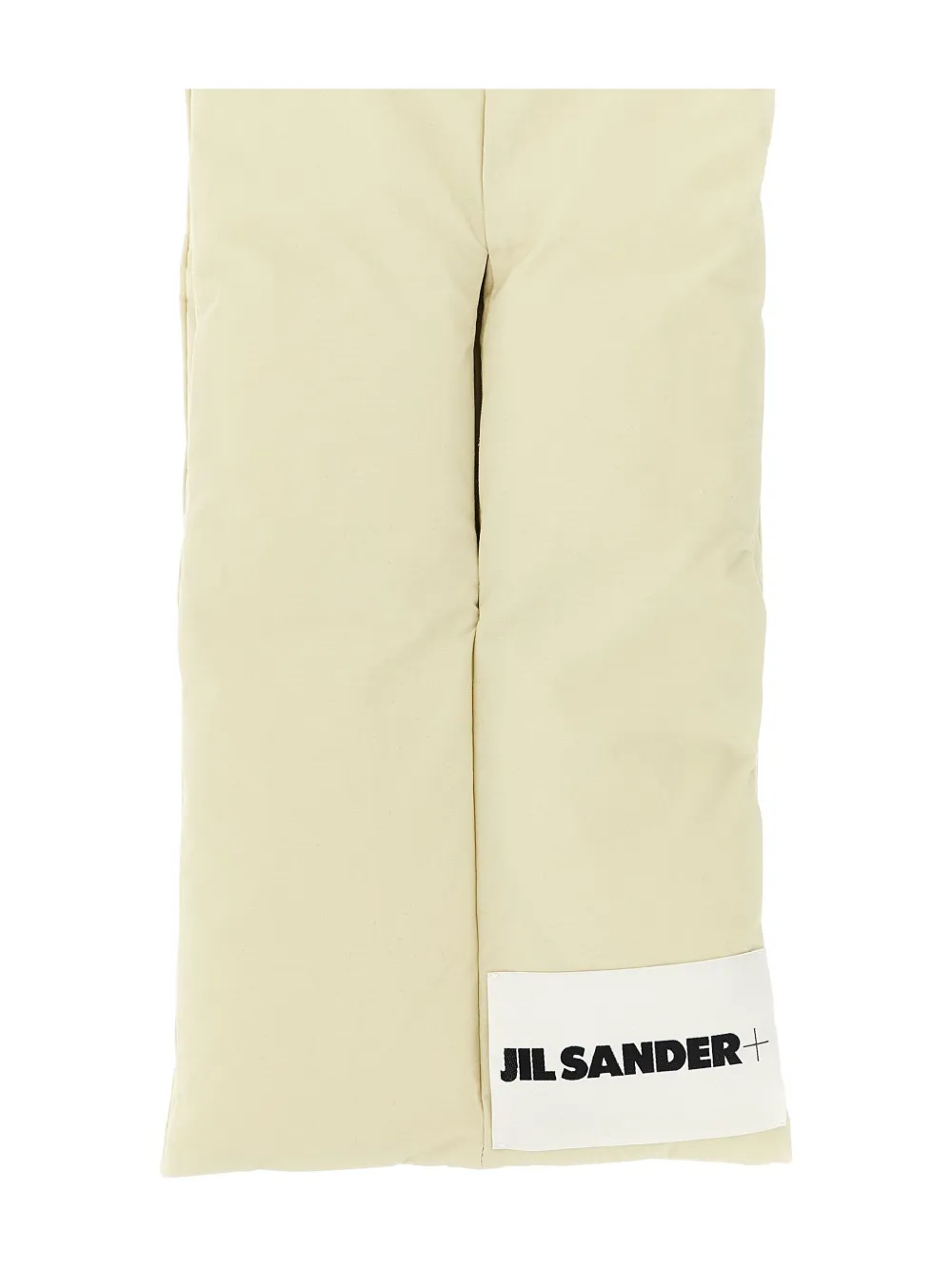 Jil Sander padded logo-patch scarf Beige