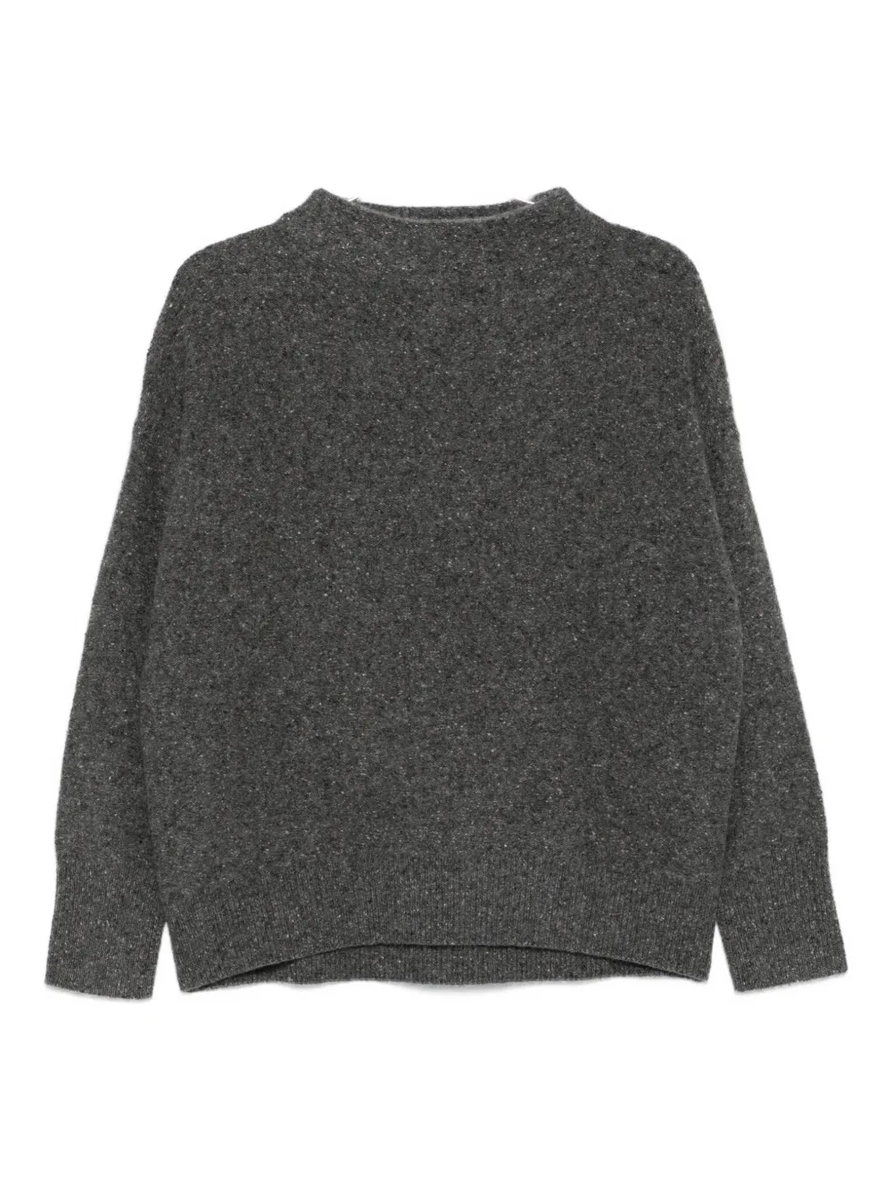 Vince Speckled Mock-neck Sweater In Gray
