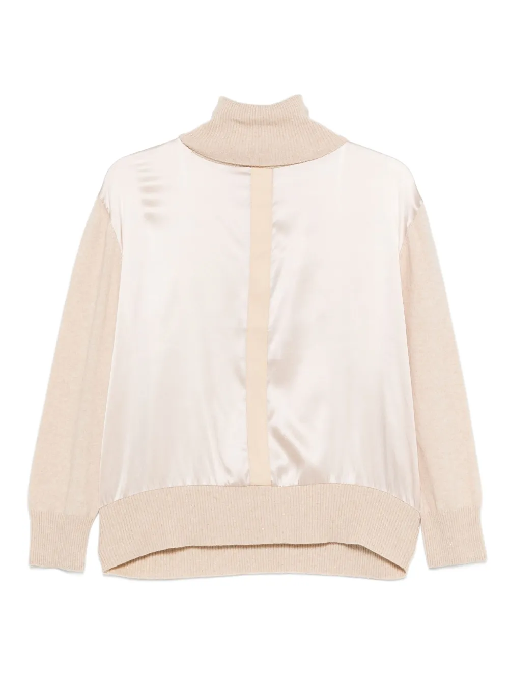 Max & Moi Pumpky Turtleneck Sweater In Neutral