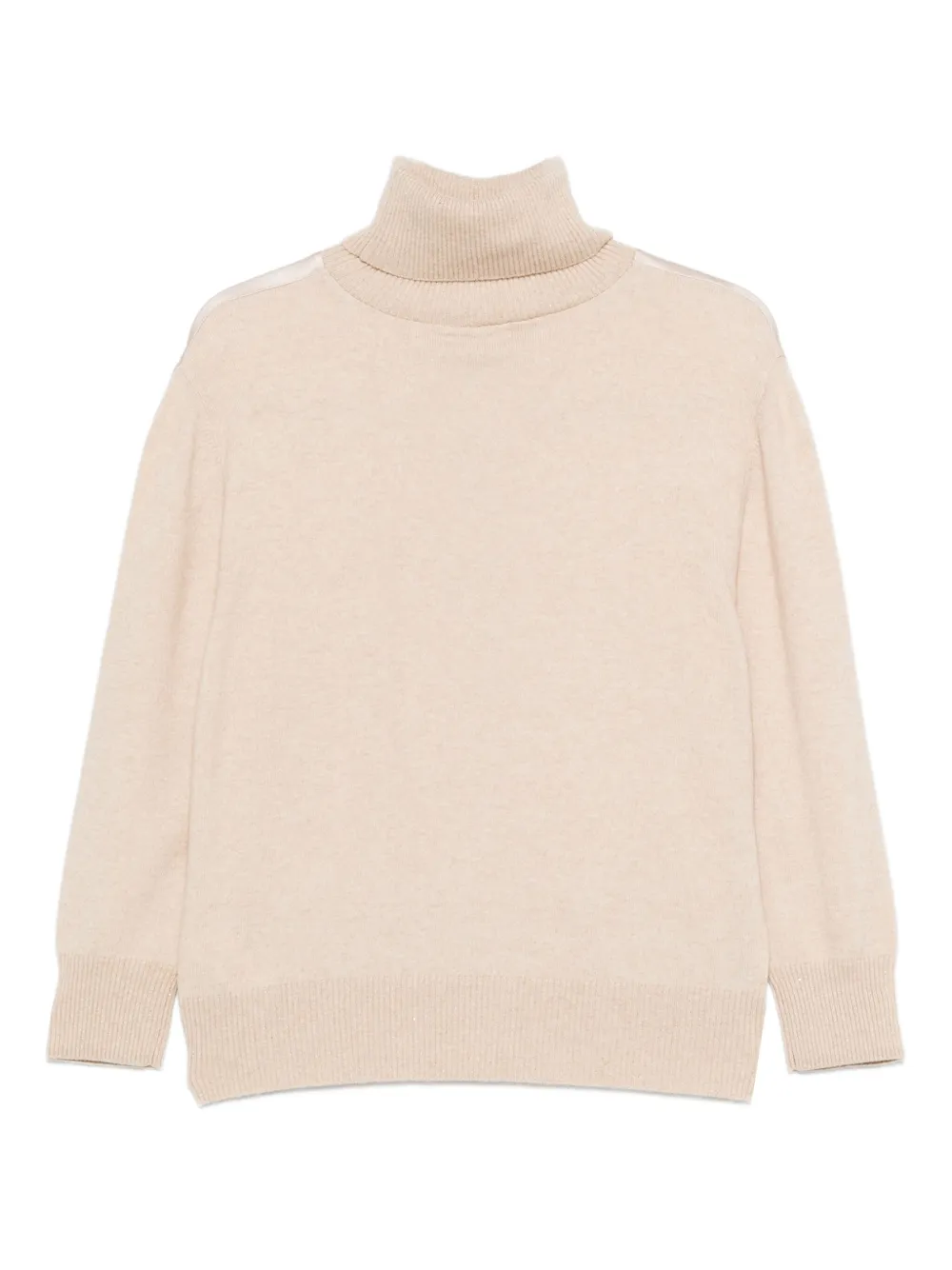Max & Moi Pumpky Turtleneck Sweater In Neutral