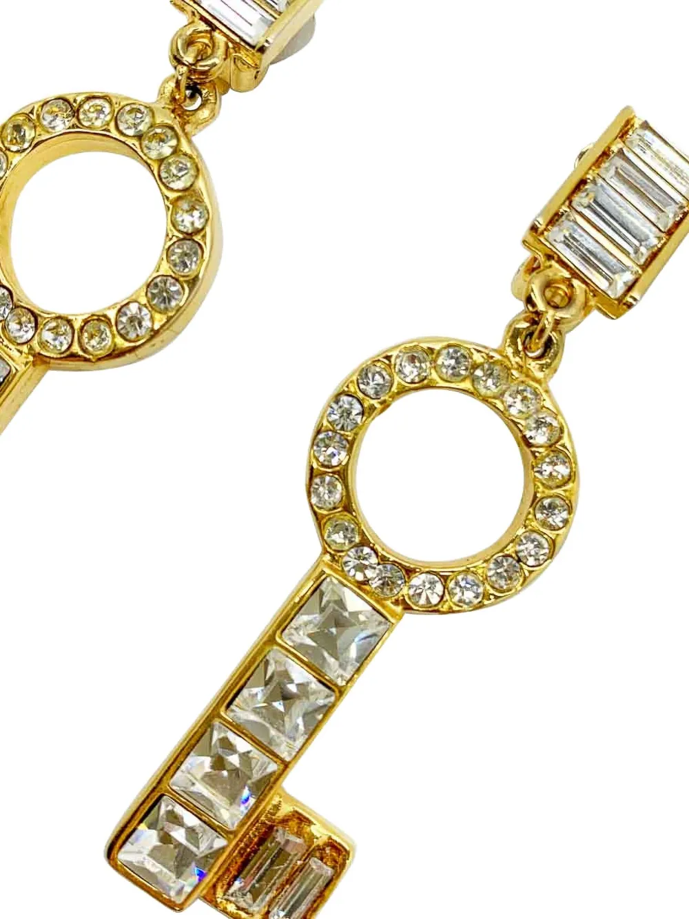 1980s Ugo Correani Crystal-Embellished Statement Earrings