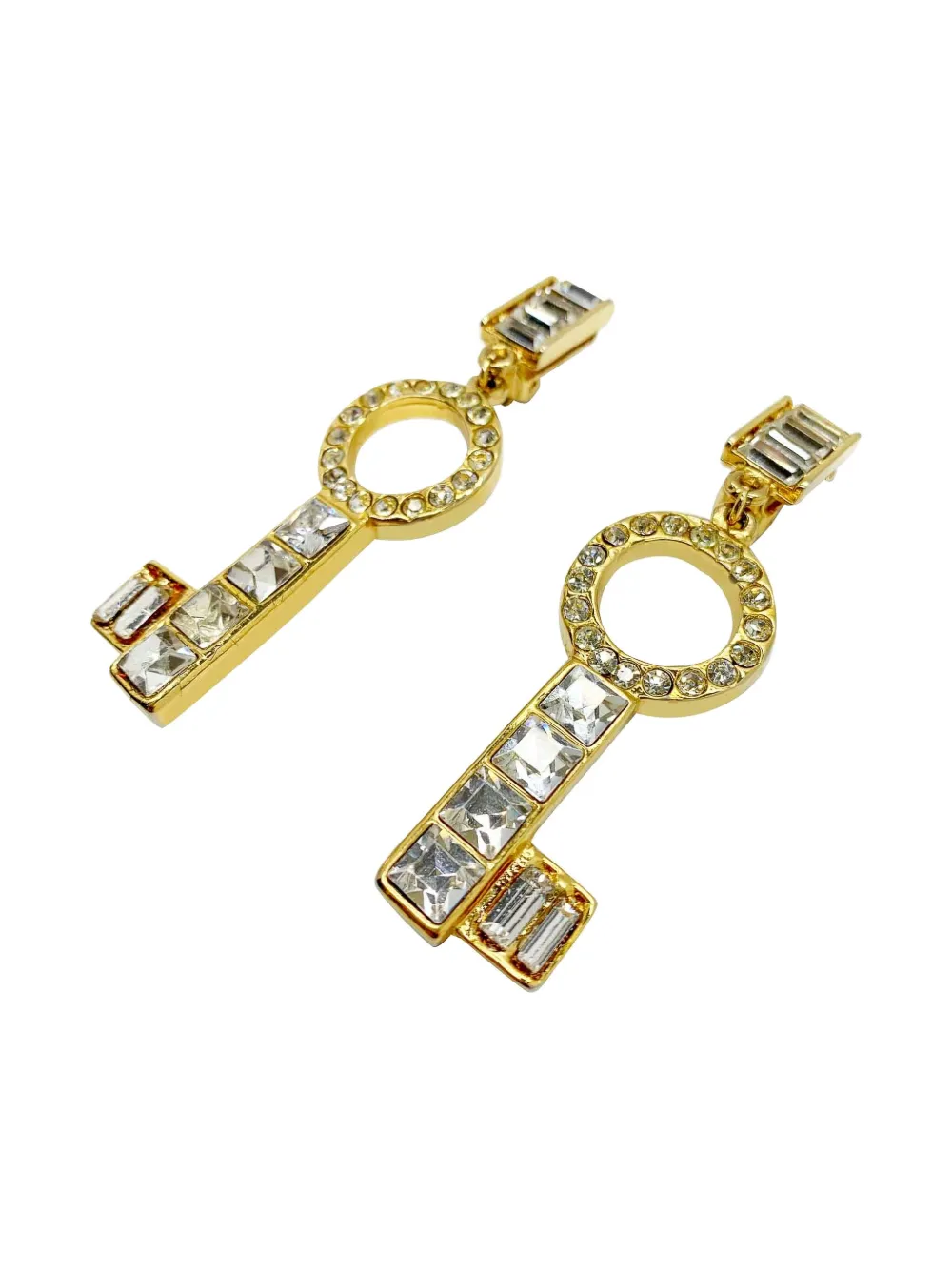 1980s Ugo Correani Crystal-Embellished Statement Earrings