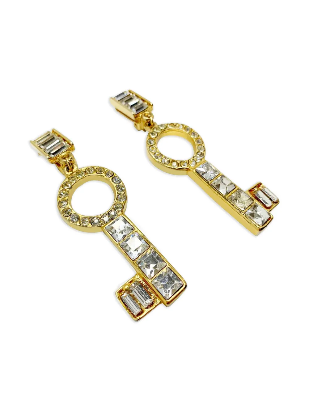 1980s Ugo Correani Crystal-Embellished Statement Earrings