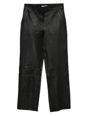 FRENCH BOMBER JACK 黒レザーパンツ JOSEPH レザーパンツ | ブラック | FARFETCH JP