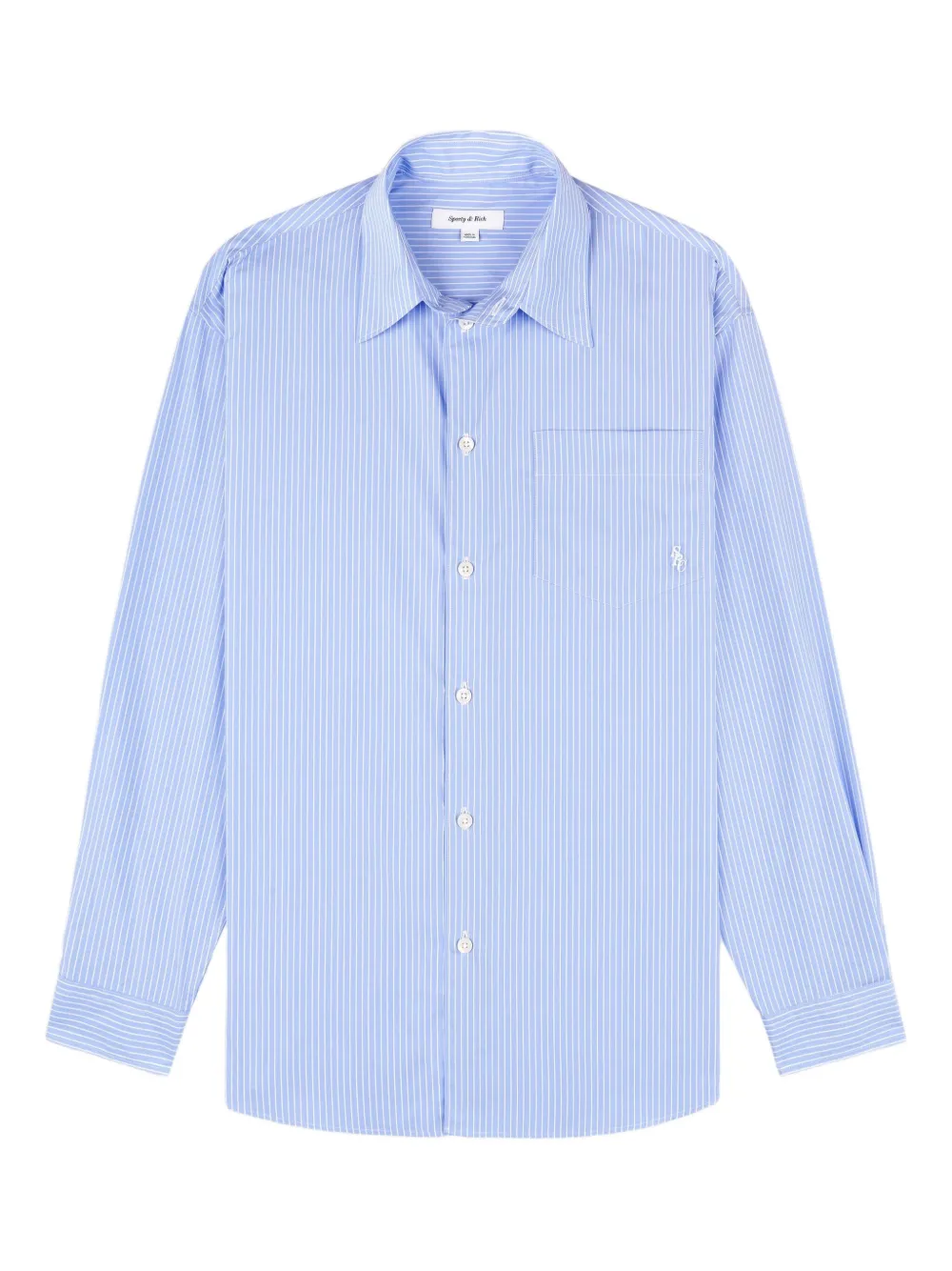 Sporty & Rich striped long-sleeve shirt | Blue | Image 1