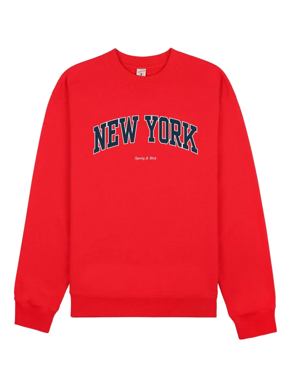 Sporty & Rich cotton long-sleeve sweatshirt | Red | Image 1