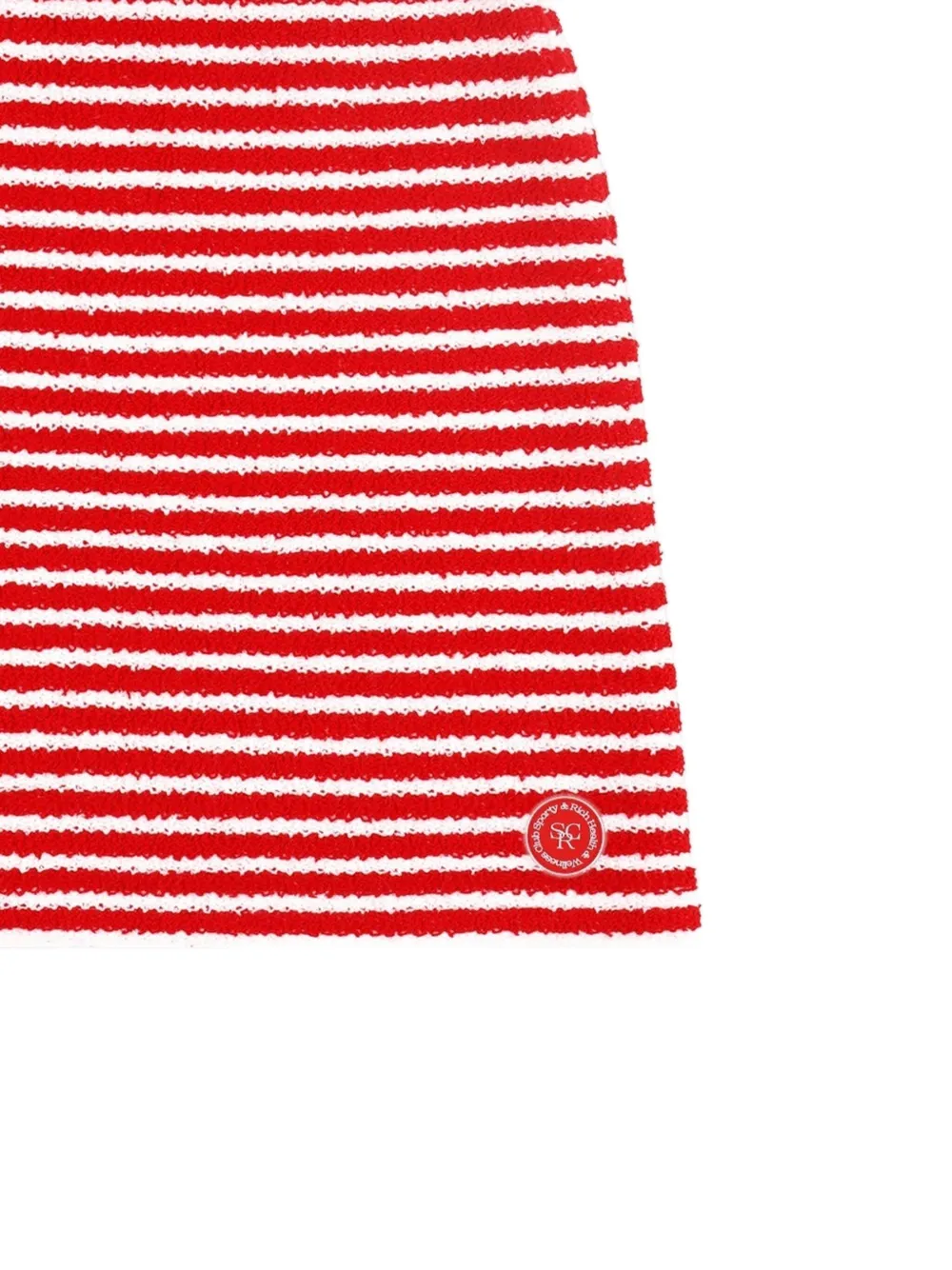 Sporty & Rich striped mini skirt - Rood