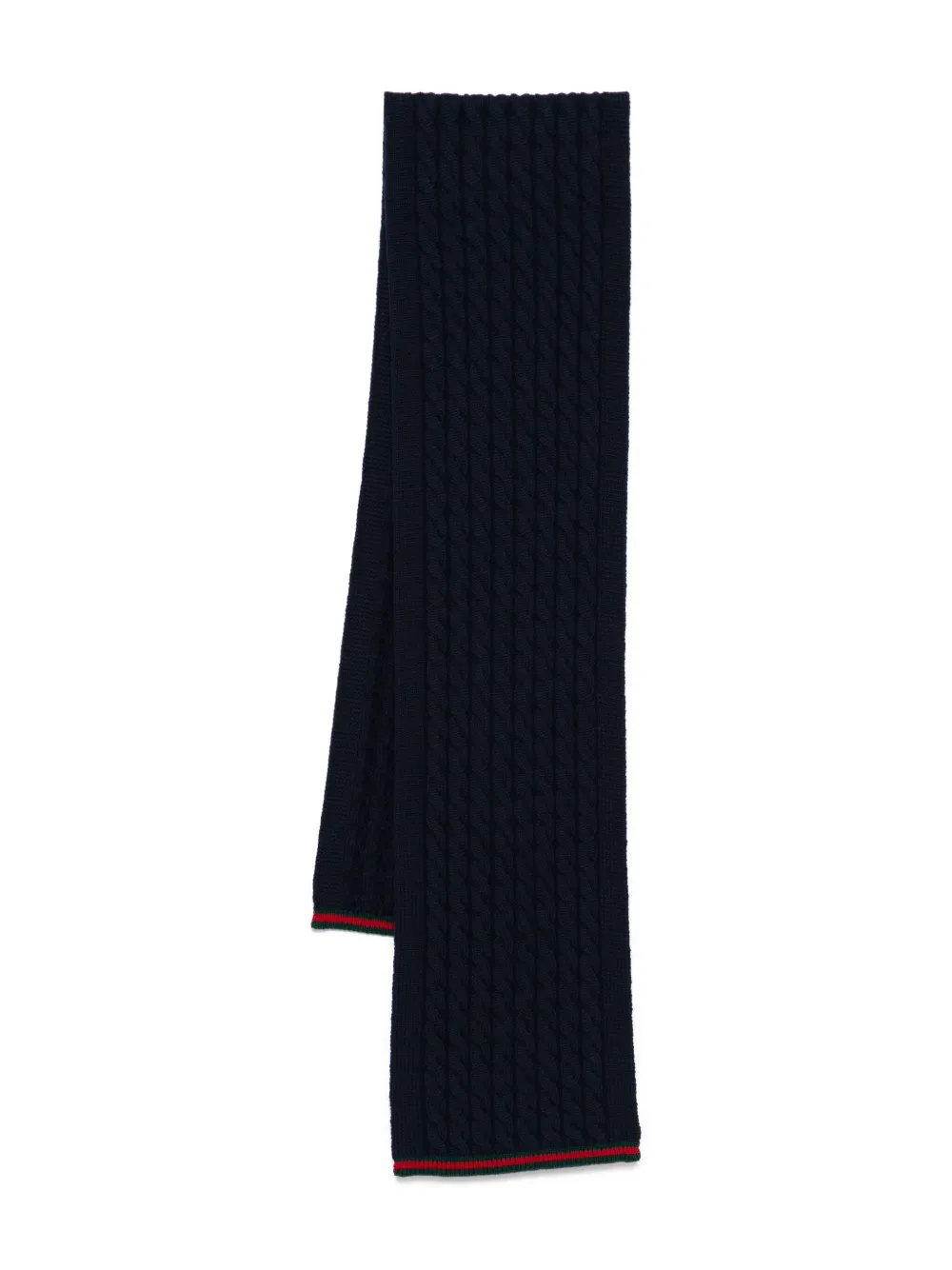 Gucci Kids Kabelgebreide wollen sjaal Blauw