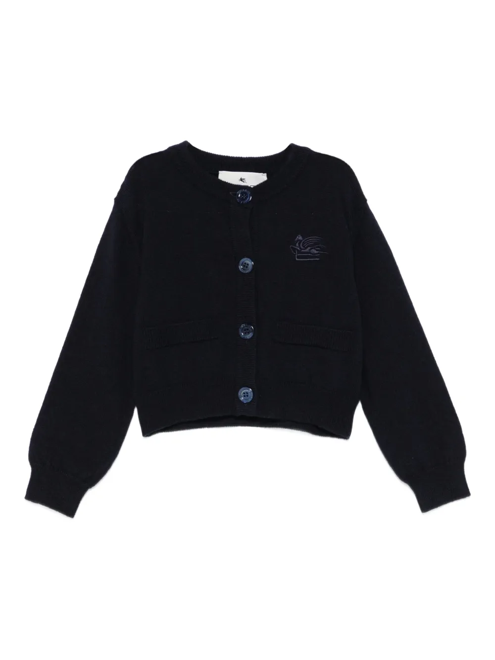 ETRO KIDS embroidered-detail long-sleeves cardigan | Blue | Image 1