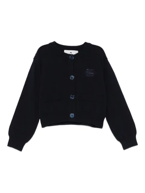 ETRO KIDS embroidered-detail long-sleeves cardigan