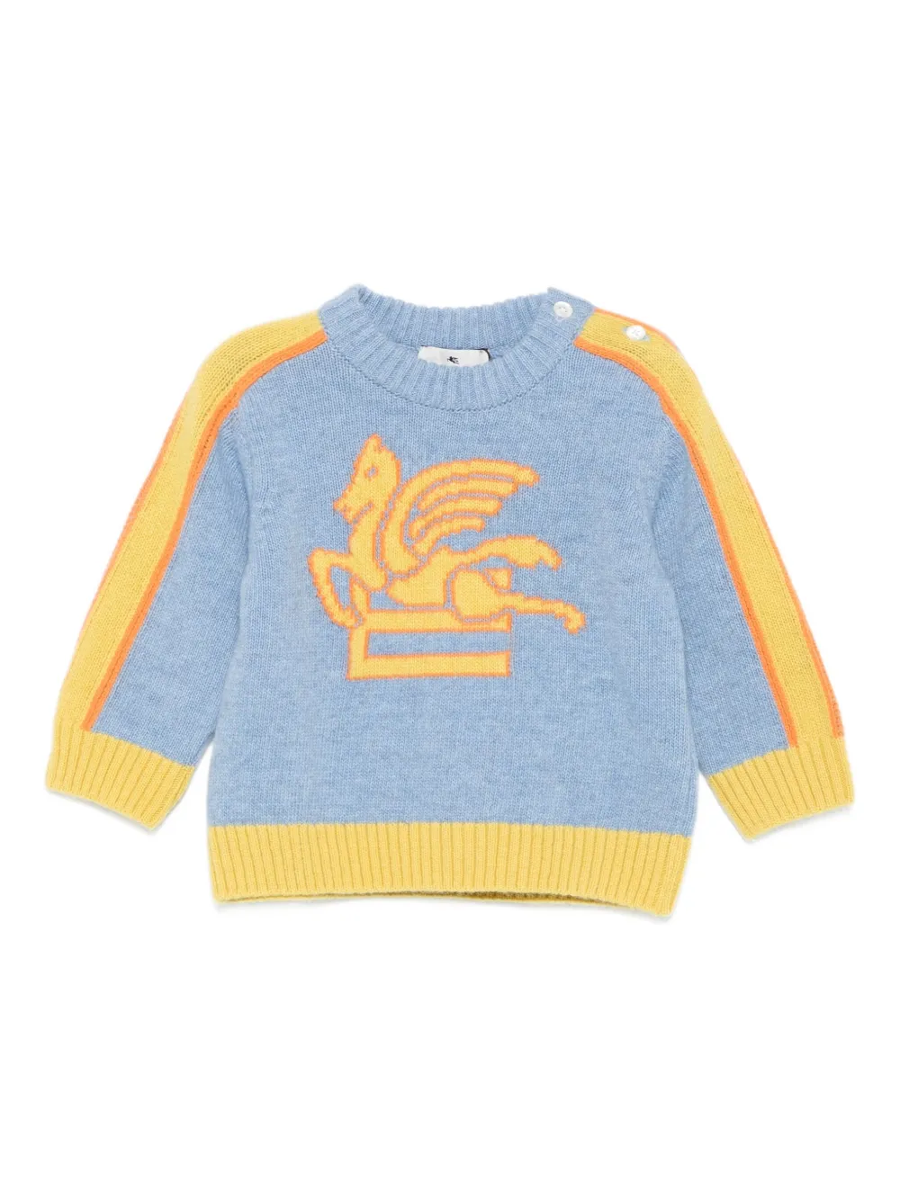 ETRO KIDS pegasus-intarsia sweater | Blue | Image 1