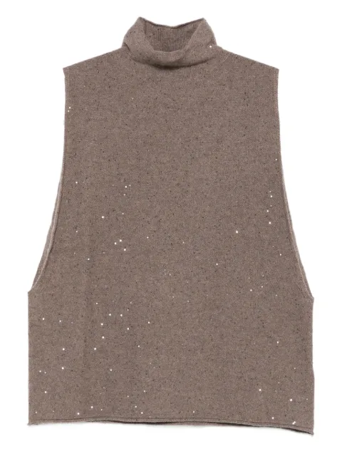 Antonelli turtleneck sequin-embellished top