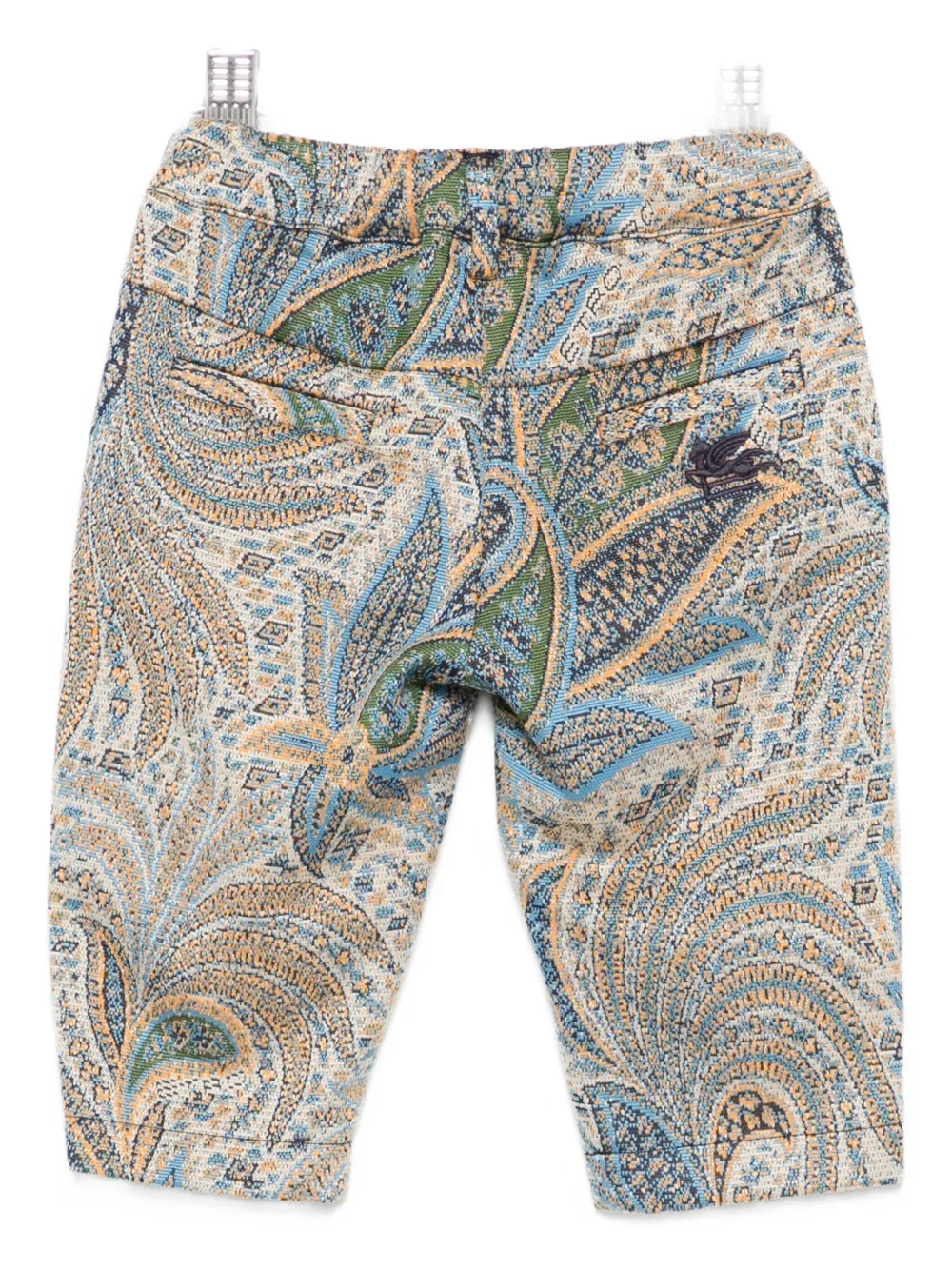 Etro Paisley-print Cotton Trousers In Gray