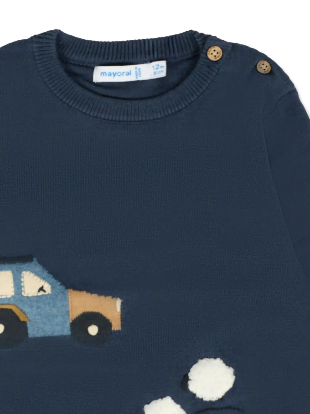 Mayoral car-snowflake sweater Blauw