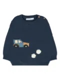 Mayoral car-snowflake sweater - Blue