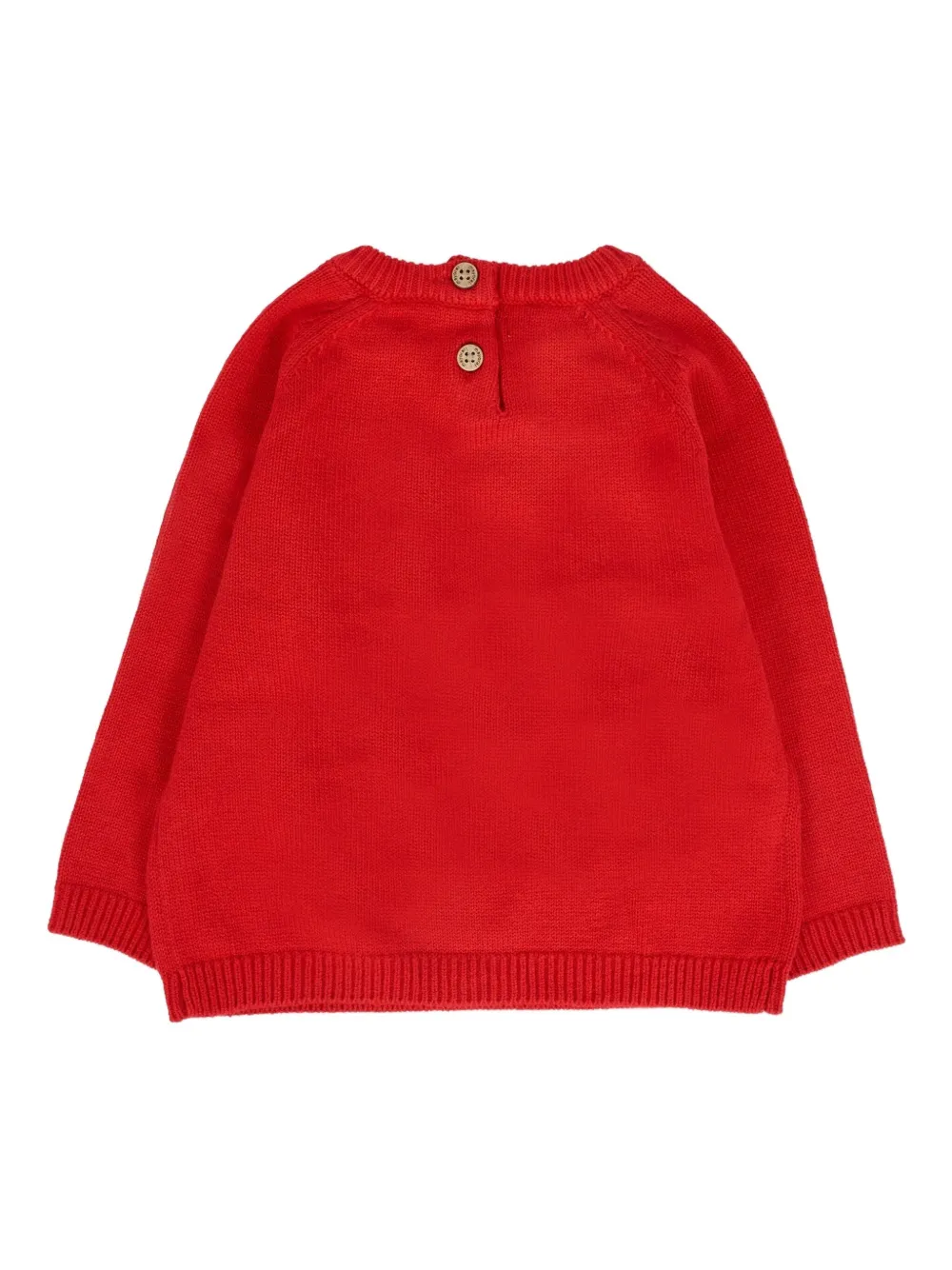 Mayoral embroidered-walrus crew-neck sweater Rood