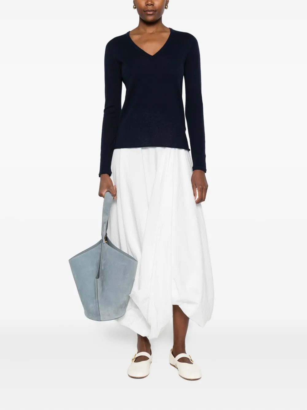 Majestic Filatures v-neck long-sleeve sweater | Knitted Sweaters | Image 2