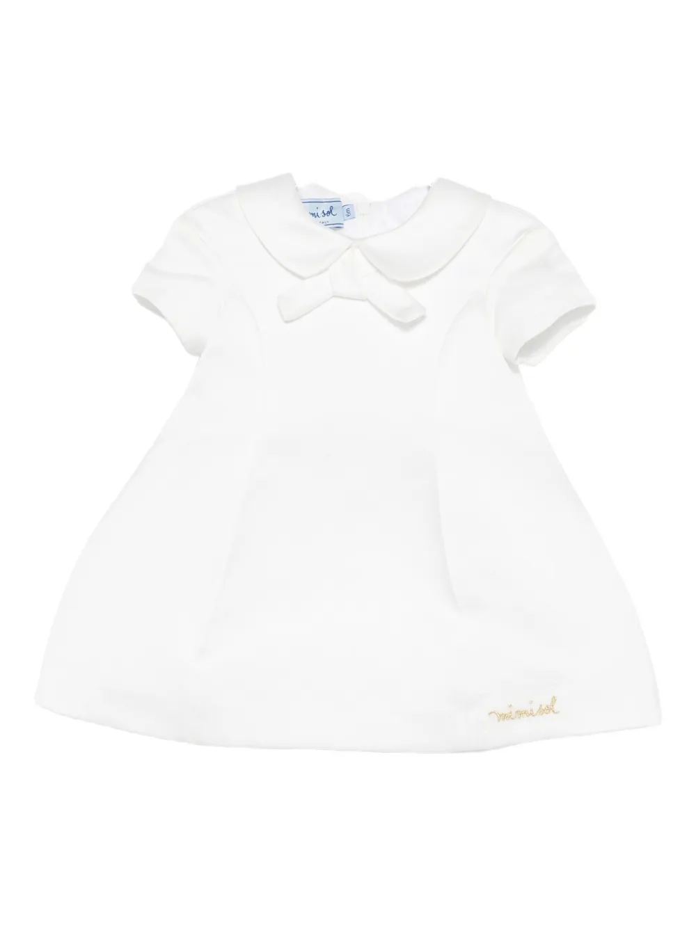 Mi Mi Sol Collared Embroidery Dress In White