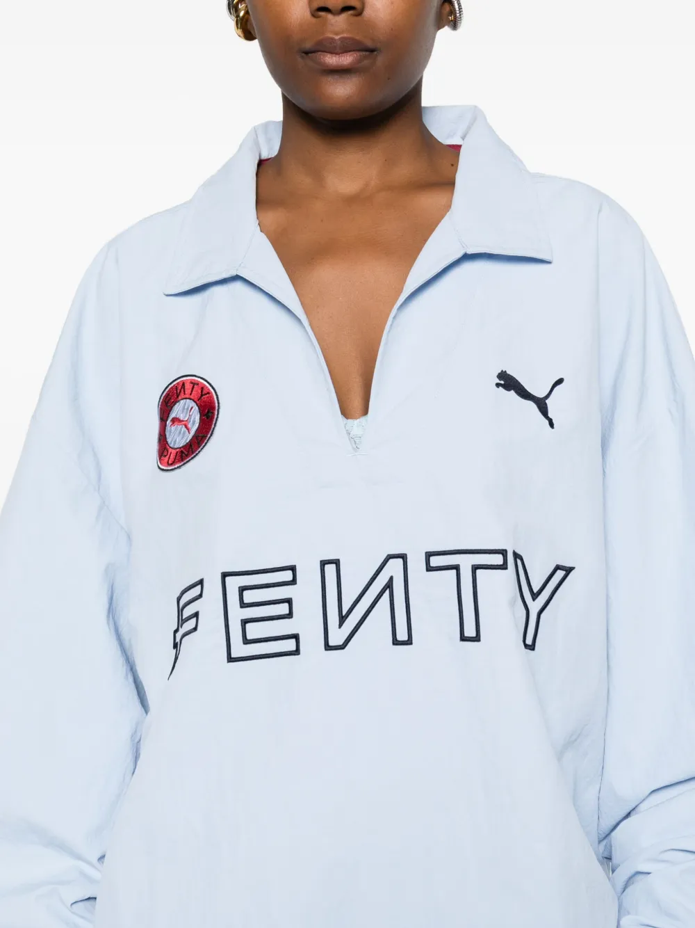 Fenty X Puma Logo-embellished Sweatshirt In Blue