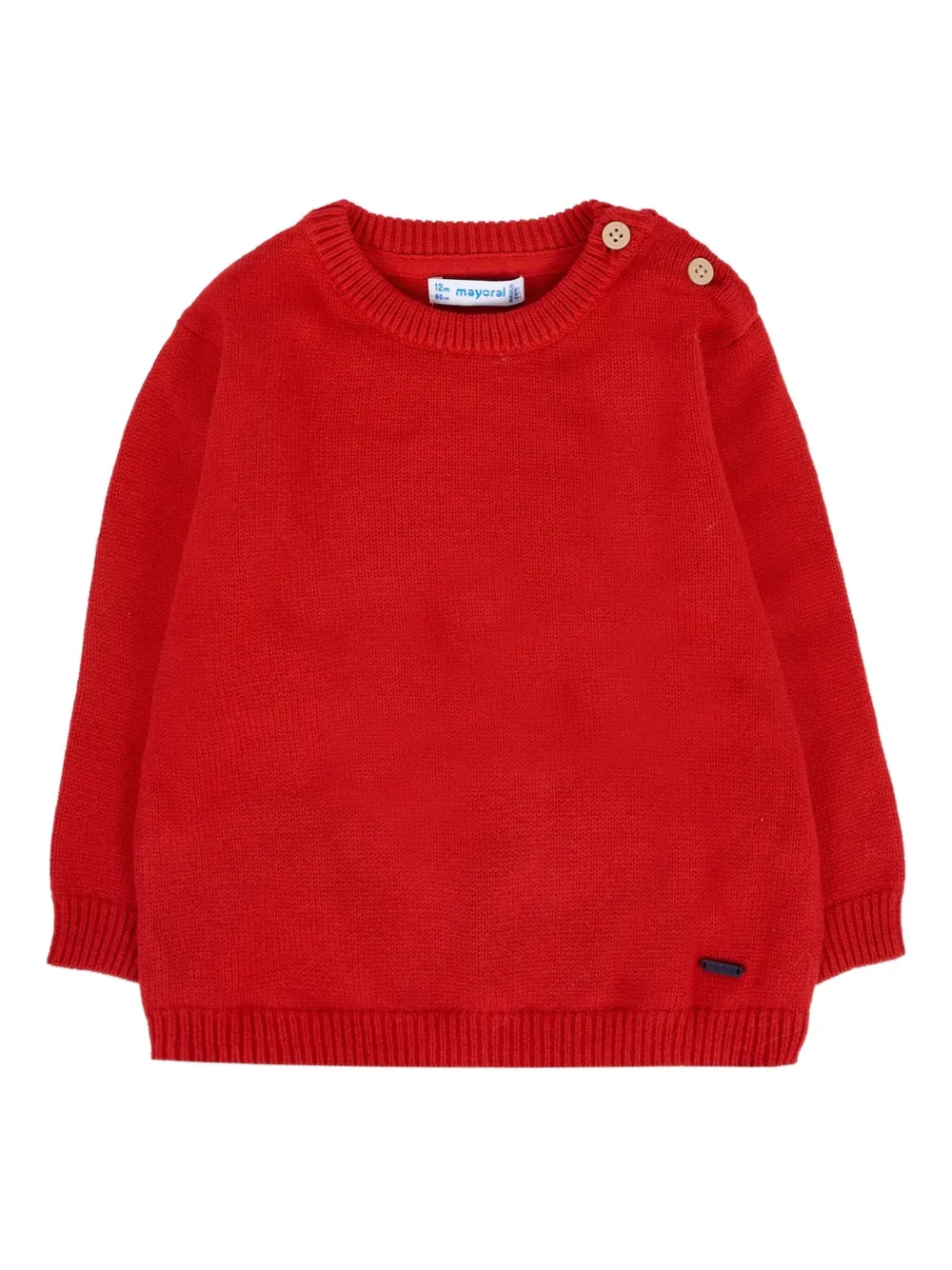 Mayoral button-detail cotton sweater Rood