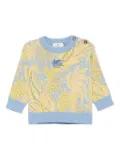 ETRO KIDS paisley-pattern button-detail sweater - Blue