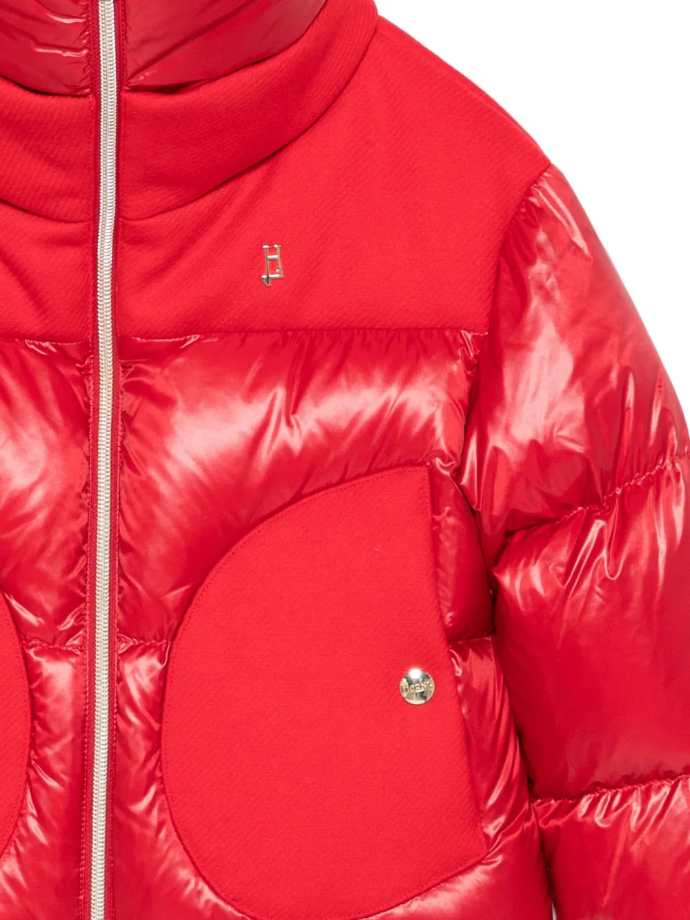 Herno Quilted High-neck Padded Jacket In Red