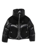 Herno Kids quilted panelled padded jacket - Black