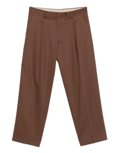 Costumein pleated pocketed straight-leg trousers
