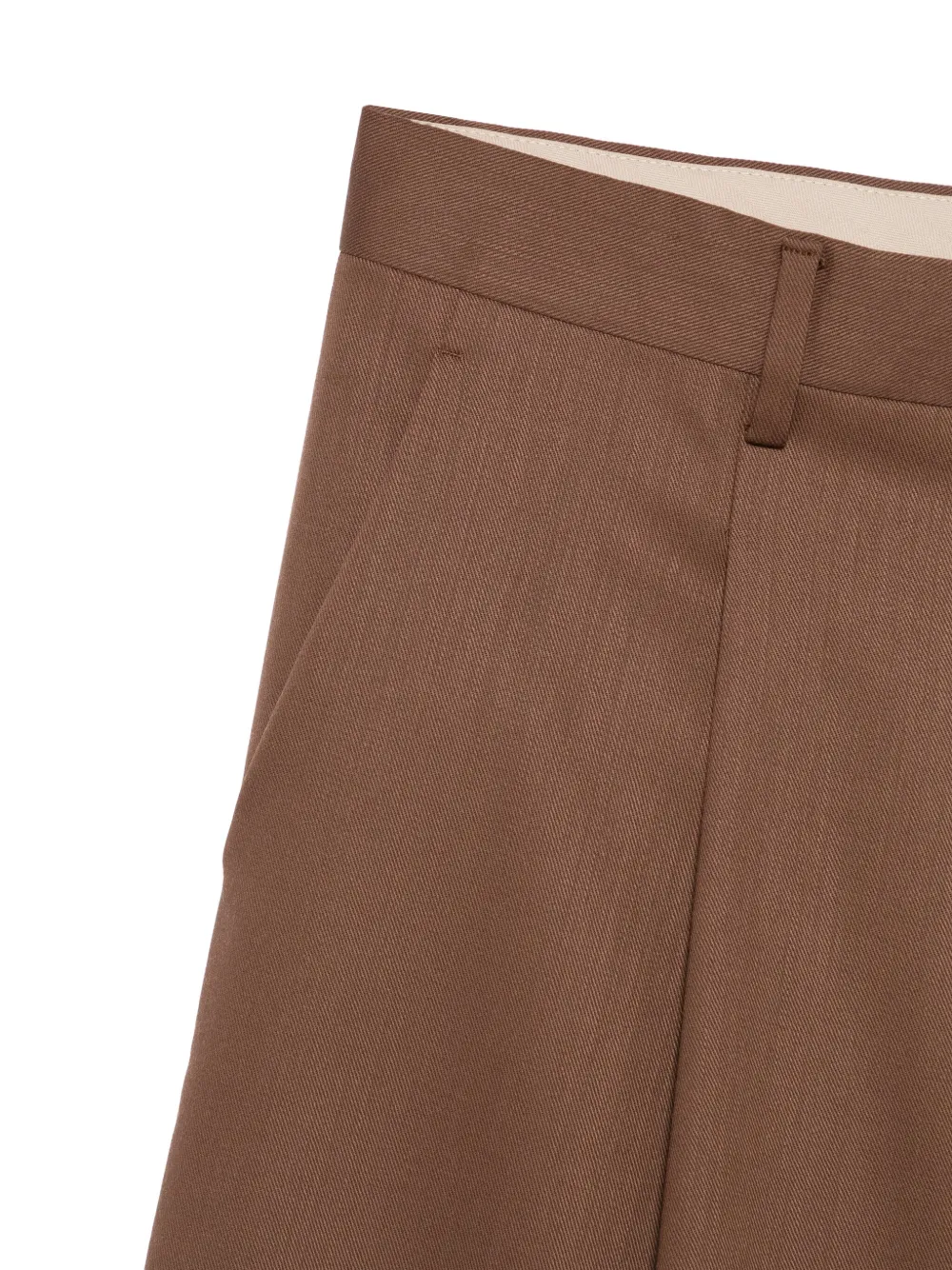 Costumein Straight plooibroek met geplooide zakken Bruin