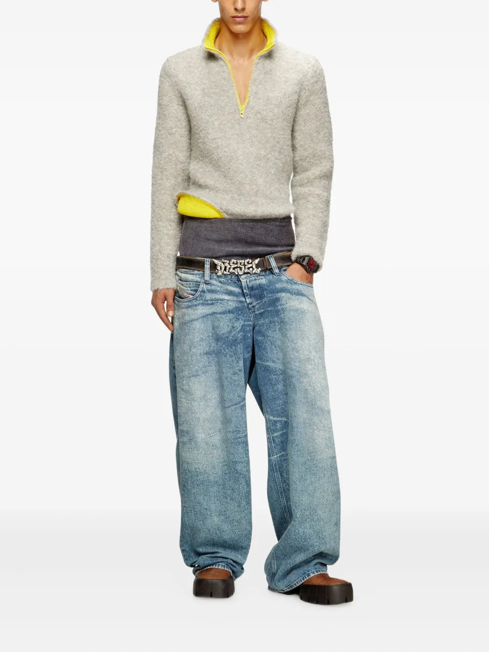 Diesel K-Eller high-neck sweater | Knitted Sweaters | Image 2