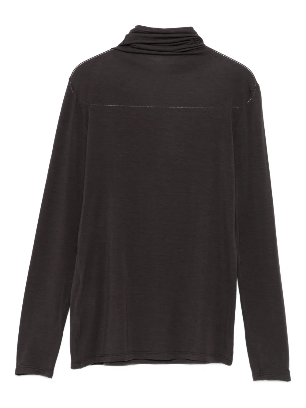 Antonelli Condor jurk met hoge hals en lange mouwen - Bruin