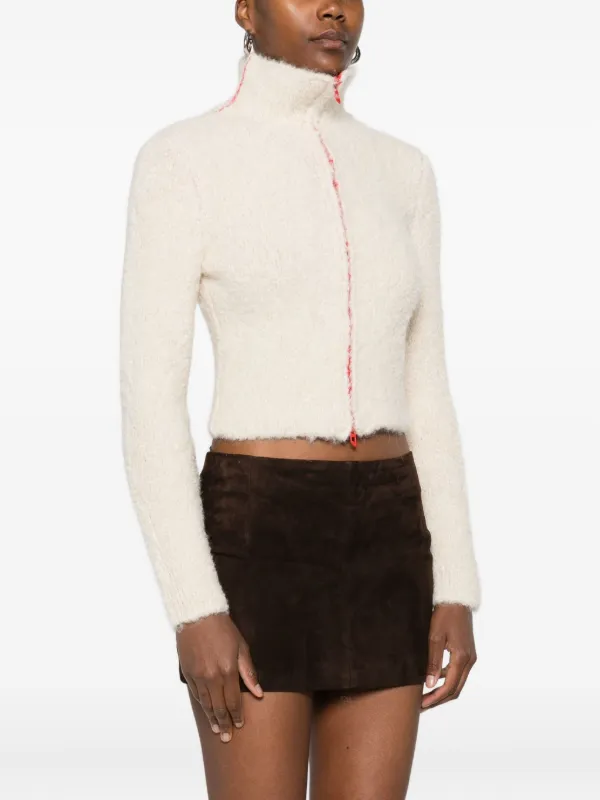 Diesel zip-front Cardigan | White | FARFETCH
