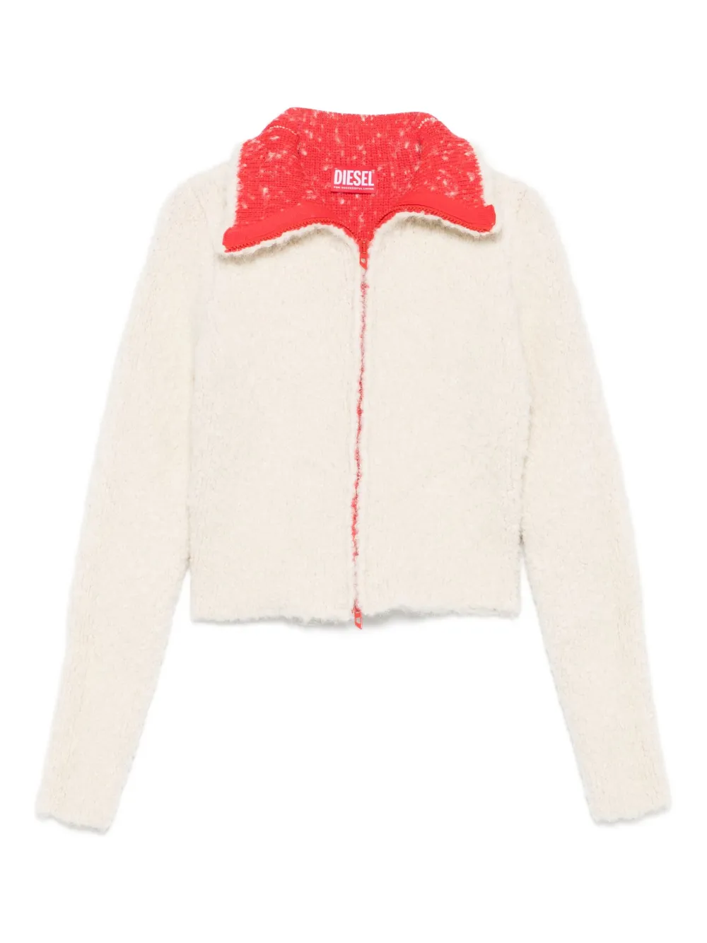 Diesel zip-front cardigan | White | Image 1