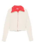 Diesel zip-front cardigan - White