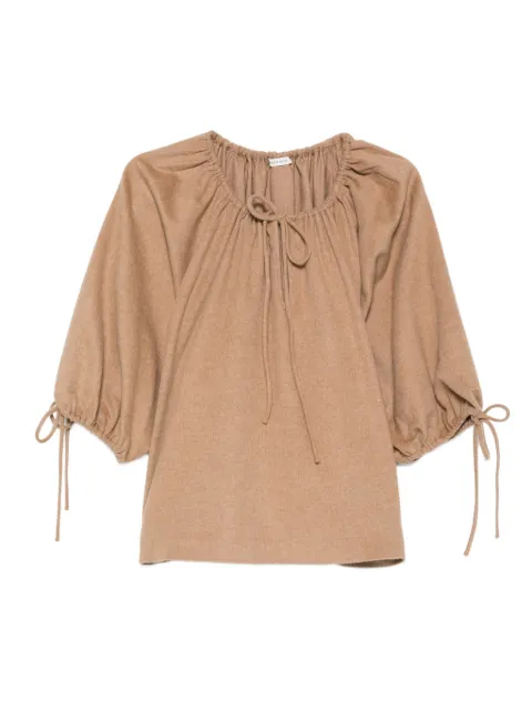 By Malene Birger tie-neck puff-sleeve top