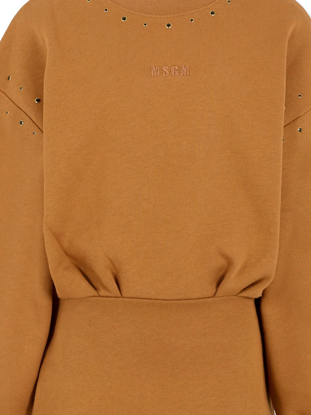 MSGM Kids Jurk met verfraaide kraag Bruin