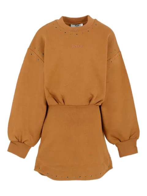 MSGM Kids embellished long-sleeve dress