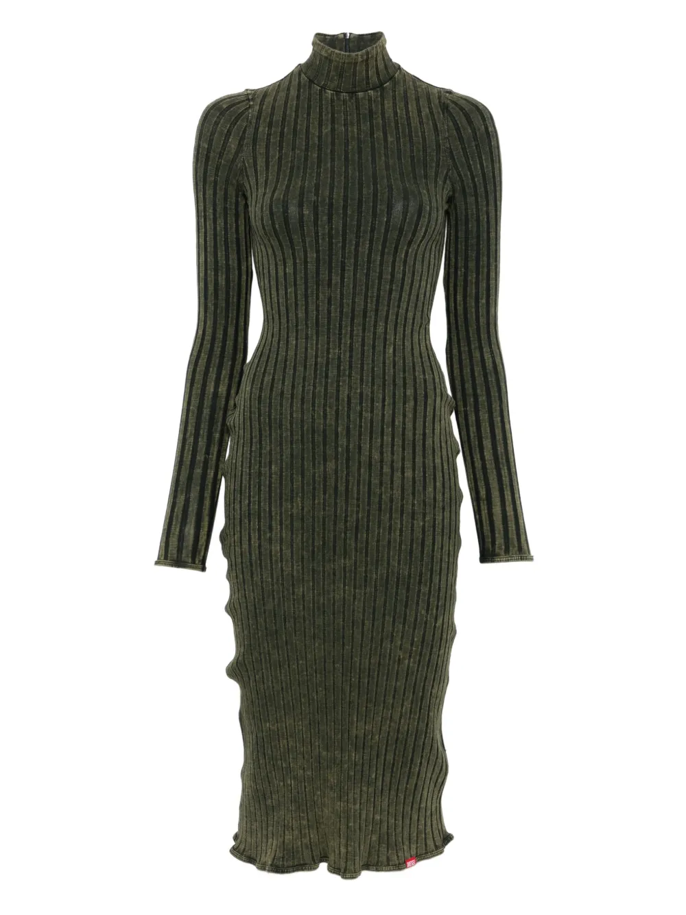 Diesel D-Wavya ribbed midi dress | Green | Image 1