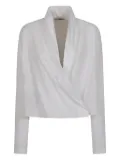 Alberta Ferretti wrap-front blouse - Grey