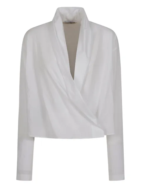 Alberta Ferretti blusa cruzada en la parte delantera