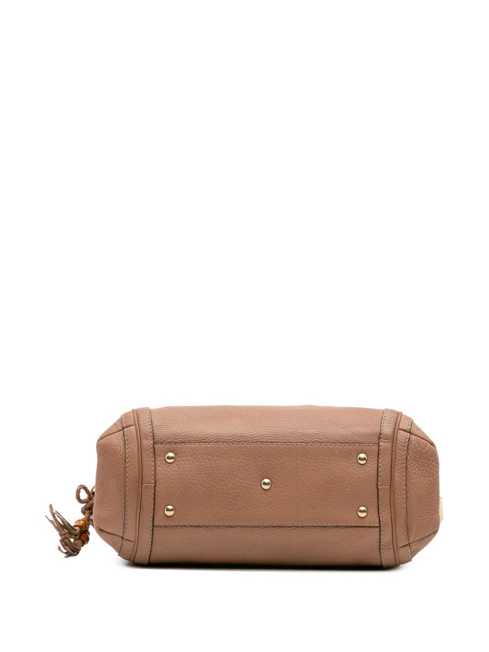 Pre-owned Gucci 2016-2025 Medium Pebbled Calfskin Bella Shoulder Bag In Brown