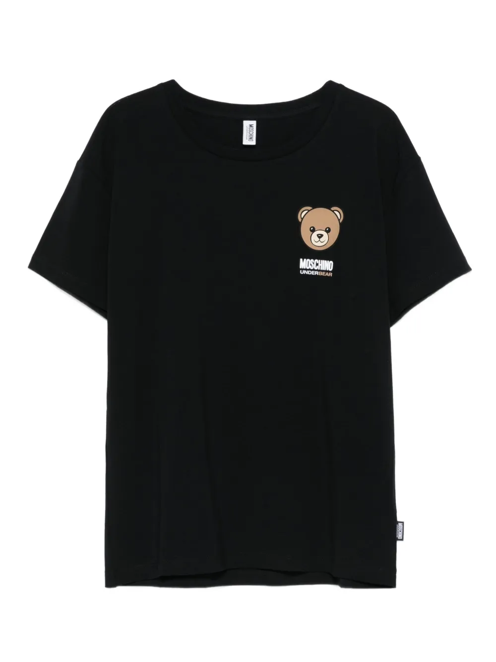 Moschino Teddy-print short-sleeve top | Black | Image 1