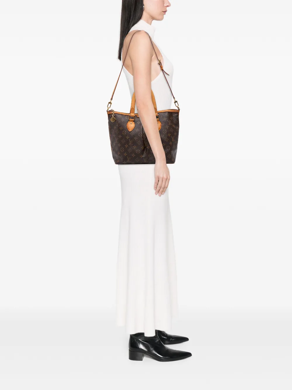 Pre-owned Louis Vuitton 2012 Monogram Palermo Pm Satchel In Brown
