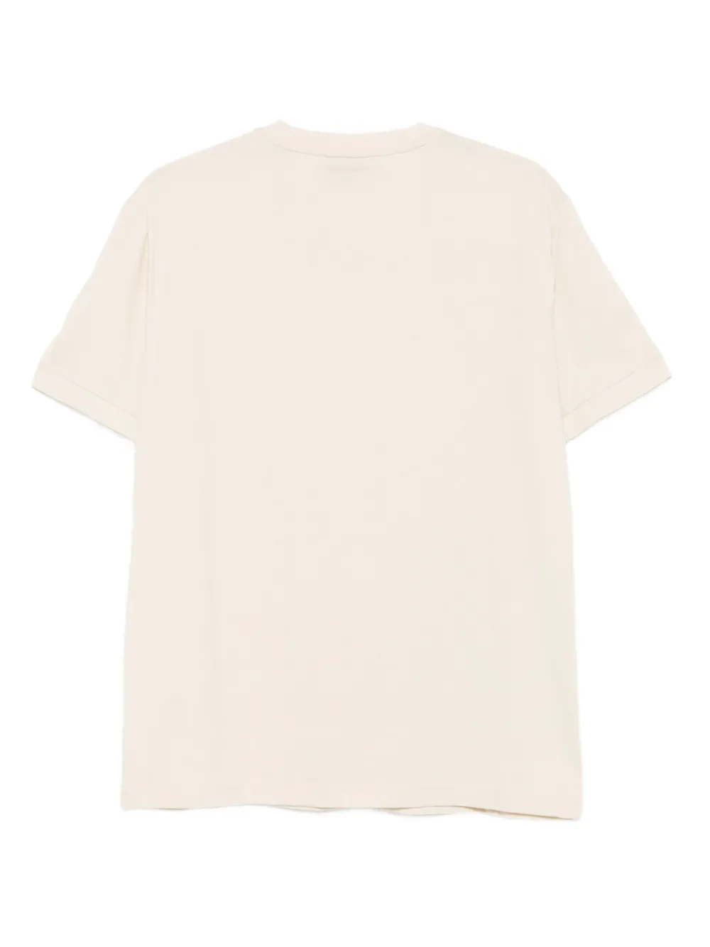 Ea7 Emporio Armani logo-plaque cotton T-shirt - Beige